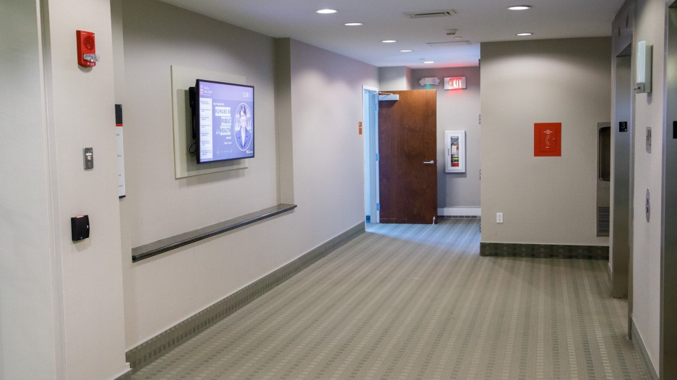 3rd floor hallway outside elevators